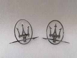 MASERATI Maserati Granturismo M145 Trident Badge Set 89095600 Trident Emblem Chrome — thumbnail 7