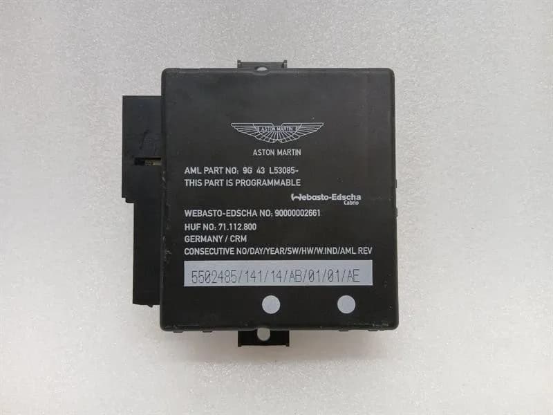 ASTON MARTIN Aston Martin DB9 Volante Module 9G43-L53085-AE ROOF Convertible Top ECU