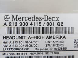 MERCEDES-BENZ A2139004115 A2139006316 A2229001222 Radio MERCEDES-BENZ E-CLASS (W213) (2016-2023) — thumbnail 2