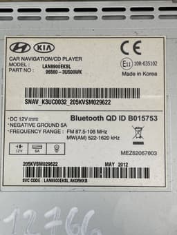 KIA 965603U500WK Radio KIA SPORTAGE III (SL) (2010-2015) — thumbnail 8