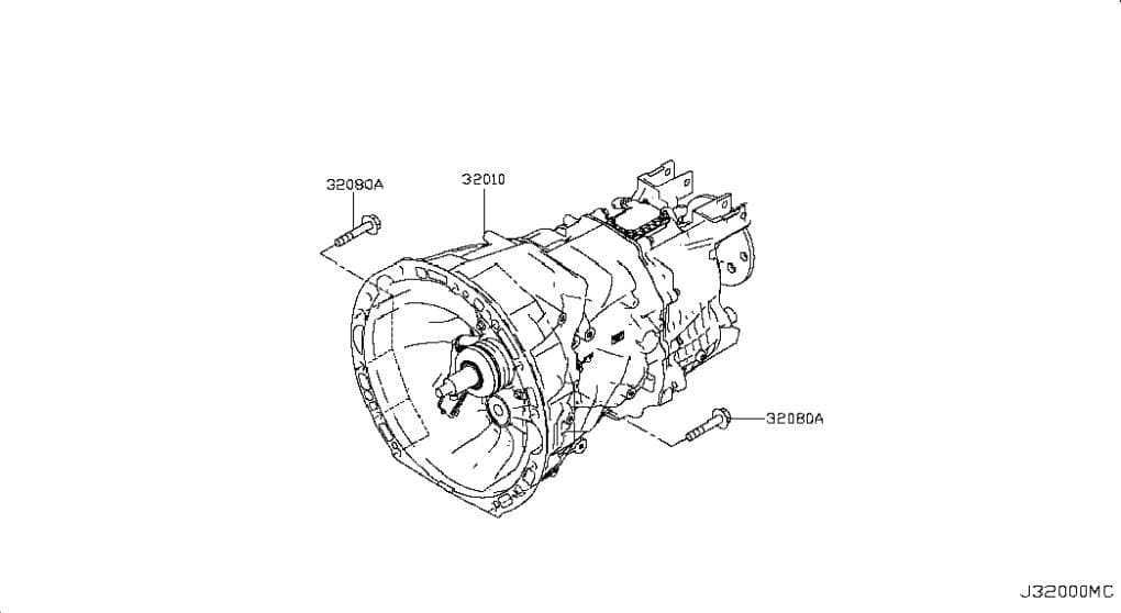 32010HG00A Gearbox INFINITI Q50 (V37) (2013-)
