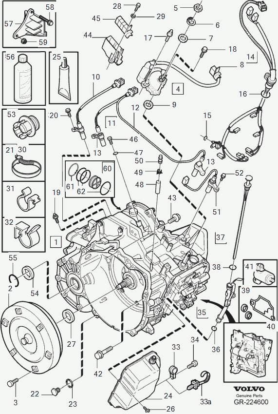 VOLVO AW5550SN AW5551SN Gearbox VOLVO S80 I (TS, XY) (1998-2006)