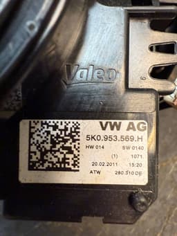 VW 5K0953569H 5K0953502M 5K0953501AT Indicator/wiper/slip ring switch (stalk) VW TOURAN (1T3) (2010-2015) — thumbnail 7