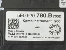 SKODA 5E0920780B Instrument Cluster SKODA OCTAVIA III (5E) (2012-2019) — thumbnail 3