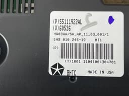 JEEP 55111922AL 55111922AF 55111922AG Heater control panel JEEP GRAND CHEROKEE IV (WK, WK2) (2010-2021) — thumbnail 4