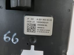 MERCEDES-BENZ A22190036038L35 A2219003603 A1714641018 A2219001802 A2219004003 A2215404501 A2215403345 A1645403145 Indicator/wiper/slip ring switch (stalk) MERCEDES-BENZ S-CLASS (W221) (2005-2013) — thumbnail 5