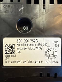 SKODA 5E0920752C Instrument Cluster SKODA OCTAVIA III (5E) (2012-2019) — thumbnail 10