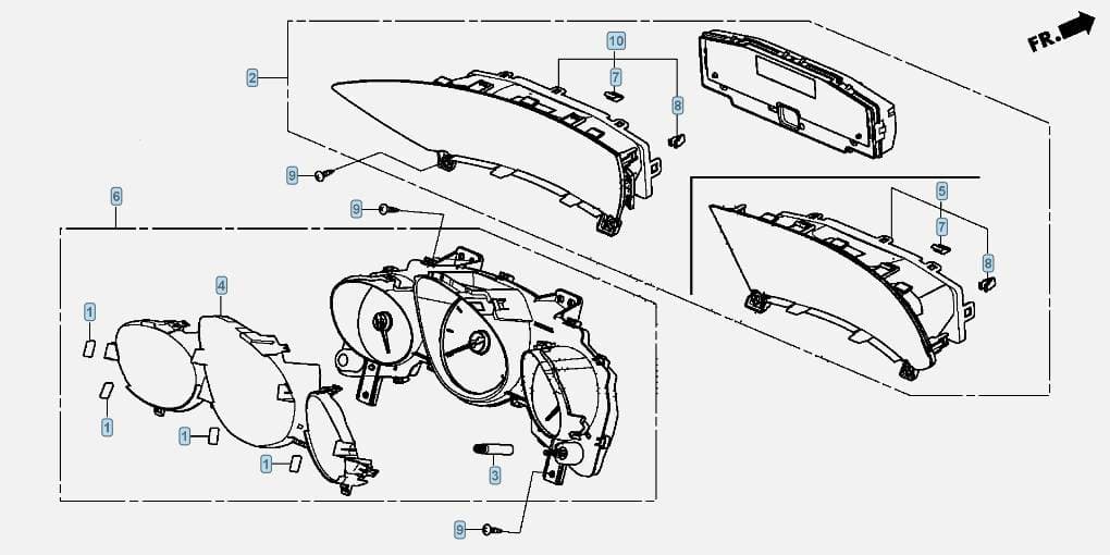 78200TA9Q02 Instrument Cluster HONDA CIVIC IX (FK, FB) (2011-2017)