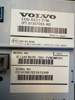 VOLVO 36001981 31328308 Dash screen VOLVO S60 II / V60 I (2010-2018) — thumbnail 8
