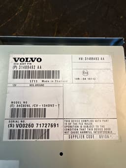 VOLVO 36011362 15837- 30659587 31350311 30659691 15837 30659312 31384105 31350326 31409103 31409145 31409622 31489492 31489493 Audio amplifier VOLVO S60 II / V60 I (2010-2018) — thumbnail 7