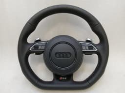 AUDI Audi RS5 8T RS4 A5 A4 B8 Steering Wheel LEATHER 8T0419091J Steering Wheel LEATHER BLACK — thumbnail 4