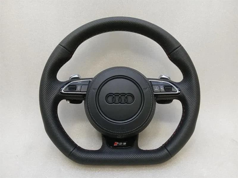 AUDI Audi RS5 8T RS4 A5 A4 B8 Steering Wheel LEATHER 8T0419091J Steering Wheel LEATHER BLACK