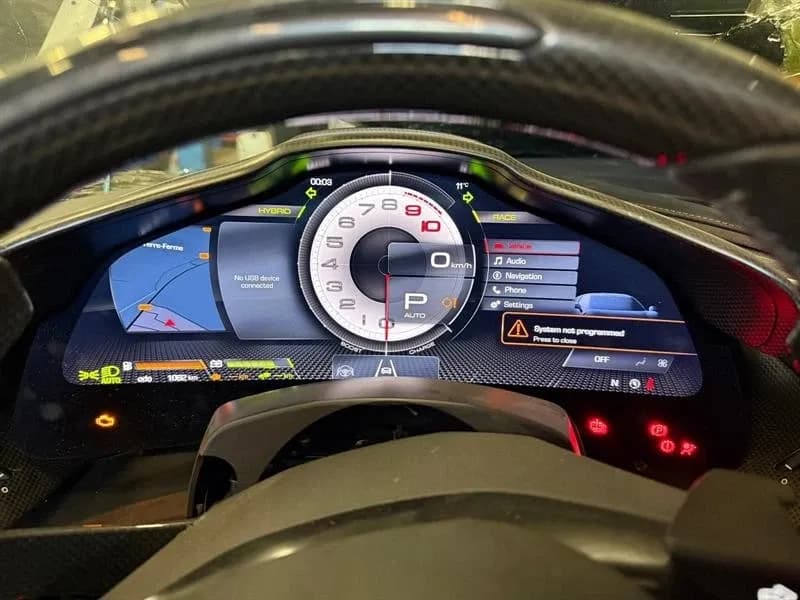Ferrari 296 GTS F171 Instrument Cluster 55016569 Speedometer ECE Euro KMH GTB