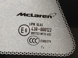 MCLAREN McLaren 720S Coupe Right Rear 1/4 Glass 14A2650CP Door Glass 1/4 Rear RH — thumbnail 4