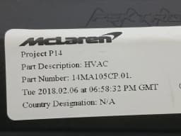 MCLAREN McLaren 720S Coupe Electronic module 11M3013CP control unit HVAC CLIMATE CONTROL — thumbnail 9