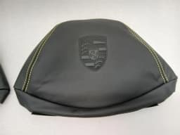 PORSCHE PORSCHE 911 991 LWB SEAT COVERS LOGO RACING YELLOW SEATS TRIM CREST YELLOW — thumbnail 3