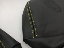 PORSCHE PORSCHE 911 991 LWB SEAT COVERS LOGO RACING YELLOW SEATS TRIM CREST YELLOW — thumbnail 6