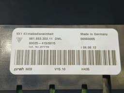 PORSCHE Porsche Cayman 981 Auto Climate Control 98165320311 Climate Control Panel A/C — thumbnail 8