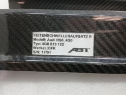 AUDI Audi ABT RS6 side skirt set carbon body moulding 4G0813121 ABT RS6 side skirt — thumbnail 9