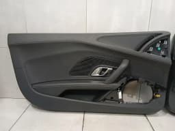 AUDI AUDI R8 4S PERFORMANCE DOOR CARD PAIR SET BLACK 4S2867105F RHD EXTENDED LEATHER — thumbnail 2