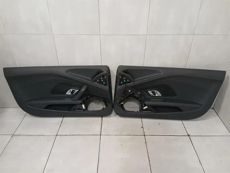 AUDI AUDI R8 4S PERFORMANCE DOOR CARD PAIR SET BLACK 4S2867105F RHD EXTENDED LEATHER