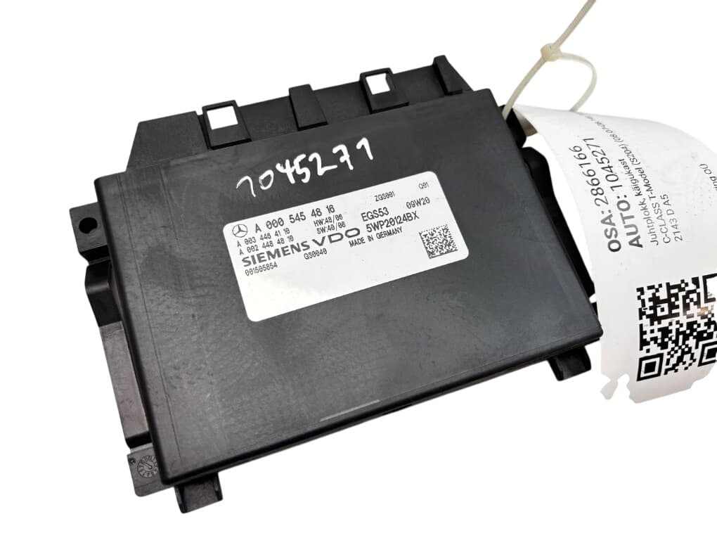 MERCEDES-BENZ 5WP20124AK 5WP20005KY 5WP20124DY 5WP20005DZ Gearbox Control Unit MERCEDES-BENZ C-CLASS (W204) (2007-2013)