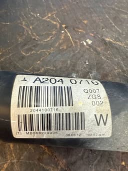 MERCEDES-BENZ A2040716 2044100716 Propeller Shaft Complete MERCEDES-BENZ C-CLASS (W204) (2007-2013) — thumbnail 7