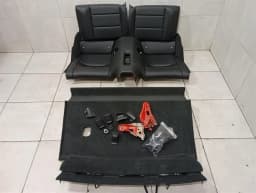 PORSCHE Porsche 911 991 seats rear set seats interior coupe rear seat bench black leather — thumbnail 1