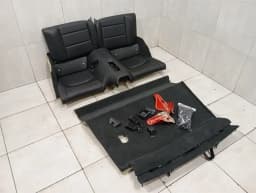 PORSCHE Porsche 911 991 seats rear set seats interior coupe rear seat bench black leather — thumbnail 2