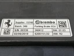 FERRARI Ferrari 812 Superfast F152M Electronic Module 340412 Park Brake Control Unit — thumbnail 10