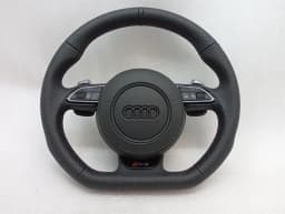 AUDI Audi RS5 8T RS4 A5 A4 B8 steering wheel leather steering wheel leather black — thumbnail 1
