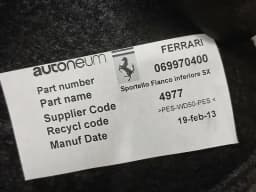 FERRARI Ferrari California F149 Luggage Compartment Cover 80804700 Grey Set Fairing — thumbnail 9