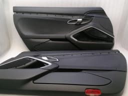 PORSCHE Porsche 911 991 door card set set 991 black leather door panel Burmester — thumbnail 1