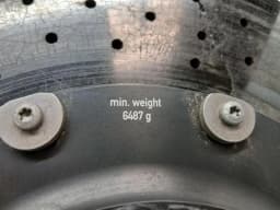 PORSCHE Porsche 911 992 GT3 brake disc front 9GT615302E PCCB R defective brake disc front — thumbnail 3