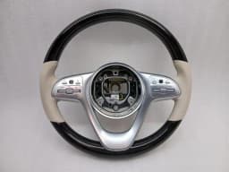 MERCEDES-BENZ Mercedes CL W217 Steering Wheel A0004603604 1B55 Steering Wheel Wood Beige — thumbnail 1
