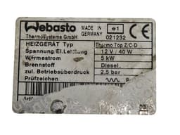 MERCEDES-BENZ 6900121 Auxiliary / pakring heater (webasto) MERCEDES-BENZ E-CLASS (W211) (2002-2009) — thumbnail 5