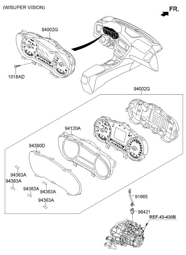 KIA Instrument Cluster KIA OPTIMA III (TF) (2010-2015)