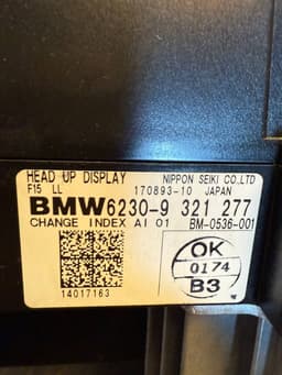 BMW 62309321277 9321277 62309384373 9384373 Head-up display BMW X5 (F15, F85) (2012-2018) — thumbnail 10