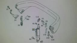 MERCEDES-BENZ Mercedes SL R230 Roll Bar Trigger A2308600235 Roll Bar Support Trigger — thumbnail 4