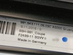 PORSCHE Porsche Cayman 981 GT4 Left Rear 1/4 Glass 98154311105 Door Window 1/4 Rear LH — thumbnail 7