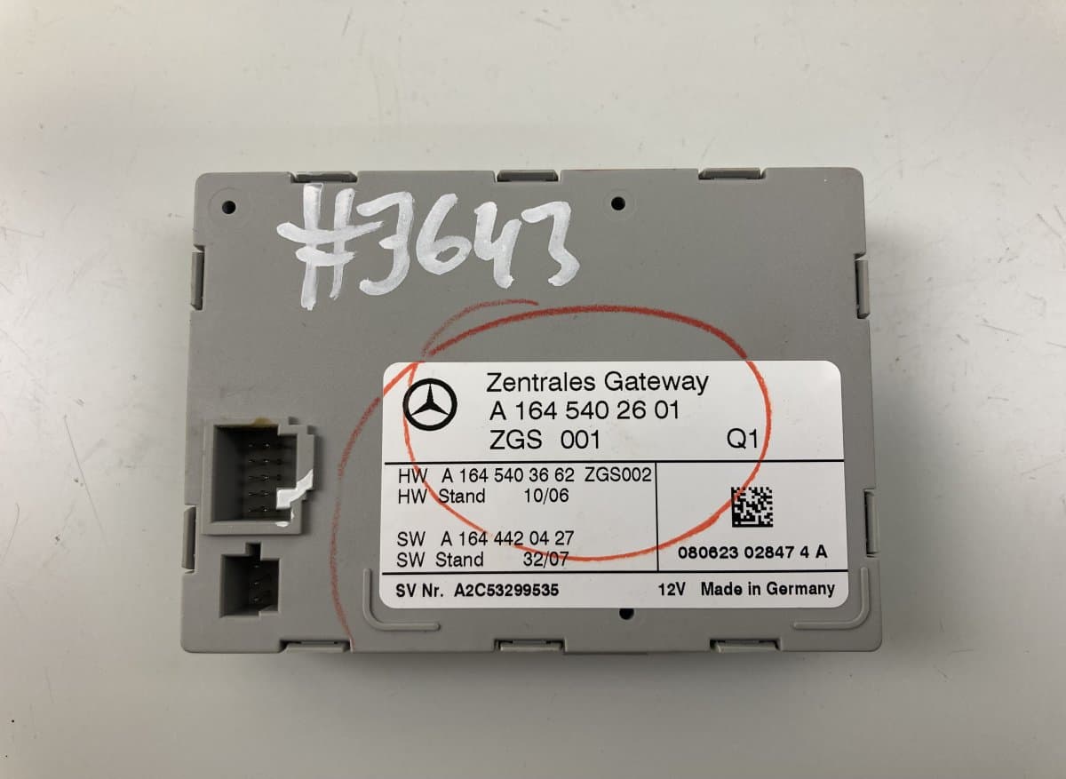 MERCEDES-BENZ A1645402601 A1645403662 A1644420427 A2C53299535 Central gateway module MERCEDES-BENZ ML-CLASS (W164) (2005-2011)