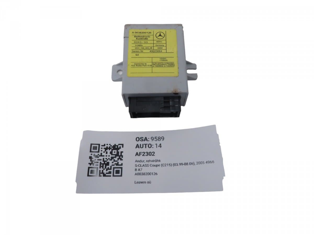 MERCEDES-BENZ A0025407545 0025407545 A0038200126 0038200126 Tyre Pressure Sensor MERCEDES-BENZ S-CLASS Coupe (C215) (1999-2006)