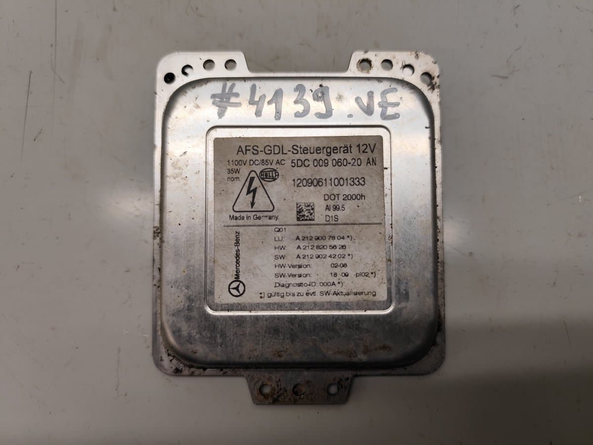 MERCEDES-BENZ A2129007804 A2128205626 A2129024202 Xenon control unit left MERCEDES-BENZ E-CLASS (W212) (2009-2016)