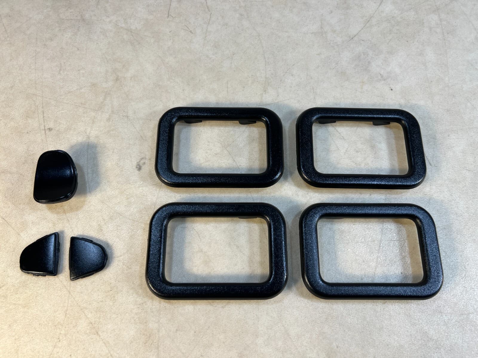 BMW BMW 7 E23 GENUINE Inner Door Handle Covers SET + Armrest Trims BLACK