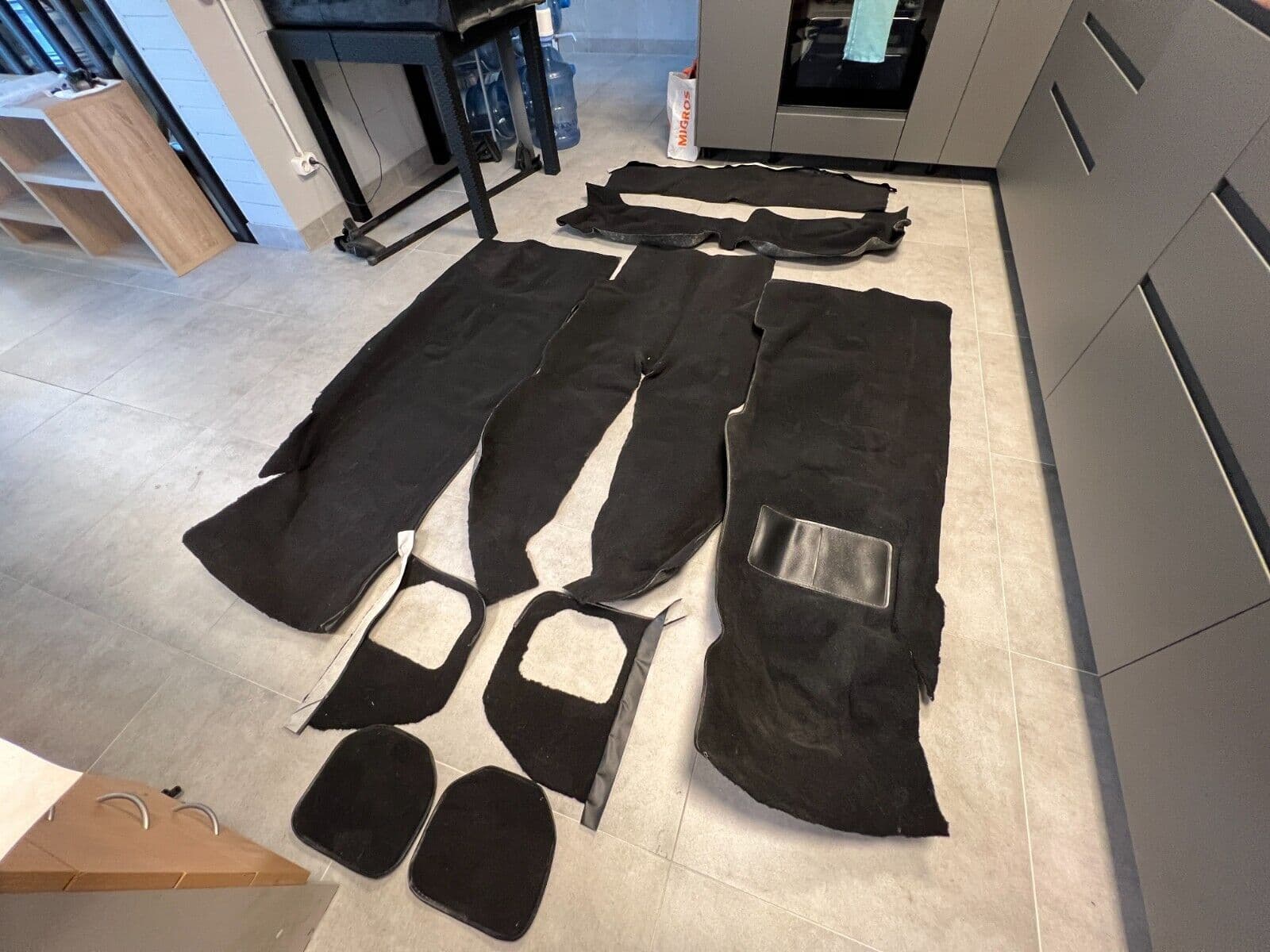 BMW BMW 7 E23 Interior Floor Carpet SET BLACK LHD Car until Facelift